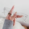 Pikkukuva 1 / 9: Anti-Blue Light Lasit Pyöreät Silmälasit LÄPINÄKYVÄT LÄPINÄVÄT Transparent