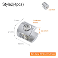 Miniatyrbillede 1 af 10: 4 stk glasklemme glasbelagte beslag STYLE 2 STYLE 2 Style 2
