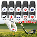 Miniatyrbillede 6 af 10: Golfboldstempel Golfstempelmærke 6+SORT PRØG 6+SORT 6+Black Imprint