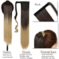 Miniatyrbild 10 av 10: 23,6&quot; Wrap Around Ponytail Hair Synthetic Extensions TYP 2 Type 2