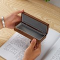 Miniatyrbillede 1 af 10: Sort valnød brilleetui Solid Wood Compression træbrilleetui