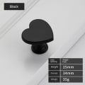 Miniatyrbilde 1 av 10: 2stk Love Garderobe Dørhåndtak Skuffehåndtak SORT Black