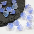 Miniatyrbillede 1 af 8: 100 stk Trompetimitationsperler Stjernehjerteperler BLÅ blue
