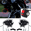 Miniatyrbillede 10 af 10: 2 STK LED Forlygte Motorcykel Køre Spotlight 2 STK 2 STK 2pcs