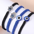 Miniatyrbilde 7 av 10: Evil Eye Beaded Armbånd Red Rope Bangle 03 03