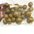 Miniatyrbilde 8 av 10: 20stk Ball Cake Topper Kake dekorasjon GYLLEN golden