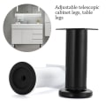 Pikkukuva 8 / 10: Huonekalut Pyörät Jalat MUSTA 8cm Black 8cm