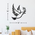 Miniatyrbild 2 av 5: Peace Dove metall väggdekoration Dove House hänge dekoration