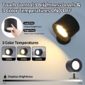 Miniatyrbilde 7 av 10: LED Vegglamper Lys Lese Nattlys SORT RGB SORT RGB Black RGB