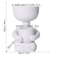 Miniatyrbilde 4 av 10: Abstrakte figurer Blomsterpotter Keramikkvase HVIT A A White A-A