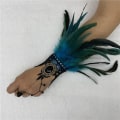 Pikkukuva 1 / 6: Gothic Feather Gloves Pitsikäsineet SININEN Blue