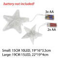 Miniatyrbillede 2 af 10: 1 Stk Jul LED Lys Femtakket Stjerne STOR-VARM HVID Large-Warm White