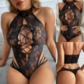 Miniatyrbilde 4 av 6: Halter Lingerie One Piece Bodysuit XL XL