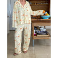 Miniatyrbilde 1 av 10: 2 STK PJ Sett Pyjamasantrekk GUL L L Yellow L-L