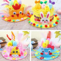 Miniatyrbillede 6 af 10: Påske Hat Kit Bunny Egg Material Kit GUL yellow