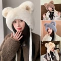 Pikkukuva 2 / 10: Faux Fur Beanies Hattu Kissa Korva Neulottu Cap KHAKI khaki