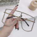 Miniatyrbillede 5 af 10: Rhinestone Mesh Glasses Y2K Solbriller C8 C8 C8