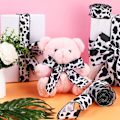 Pikkukuva 2 / 7: 2 rullaa 10 jaardia Cow Print Ribbon Wired Cow Print Wired Edge