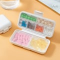 Miniatyrbillede 8 af 10: Medicinæske Travel Pill Organizer BLÅ 8 CELLER 8 CELLER Blue 8 cells-8 cells