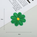 Miniatyrbilde 10 av 10: 40 STK Blomsterbroderte lapper Broderiputer HVIT white