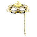 Miniatyrbillede 6 af 10: Maskerademaske med holdepind SORT SORT