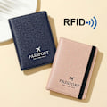 Miniatyrbillede 10 af 10: RFID Læder Paspose Pas Holder SORT Black