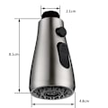 Miniatyrbillede 2 af 10: Træk ud Vandhane Spray Dyse Adapter SORT SORT black