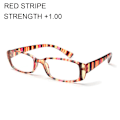 Pikkukuva 1 / 10: Lukulasit Presbyopic Eyewear Retro Frame RED STRIPE +100 red stripe