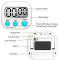 Miniatyrbillede 8 af 9: Køkken Timer Digital Visual Timer HVID White