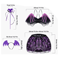 Pikkukuva 3 / 10: Bat Wings -setit Halloween Cosplay -asu 4 3 kpl / set 4 3 kpl / set 4 3pcs/set