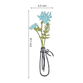 Miniatyrbild 1 av 9: 1/3st metall blommiga väggbonader Järnkonst Färgglad blomvägg blue