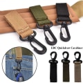 Miniatyrbilde 10 av 10: 4 stk Webbing ryggsekk stropp Quickdraw karabinkrok KHAKI STYLE 2 Khaki Style 2-Style 2