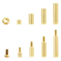 Miniatyrbillede 10 af 10: 180 stk. Hex Messing Spacer Sortiment Kit Standoff skruemøtrik