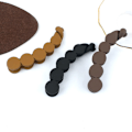 Miniatyrbillede 9 af 10: Sløjfe Ovale Bananclips Matte Hårspænder BRUN STYLE 1 STYLE 1 Brown Style 1-Style 1