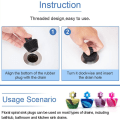 Miniatyrbillede 3 af 10: Silikone Badekar Stopper Badekar Stop SORT SORT black