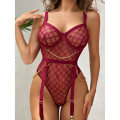 Miniatyrbilde 1 av 9: Mesh Body Sexy Body RØD L red L