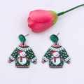 Miniatyrbilde 1 av 6: Jule øredobber Drop øredobber SNOWMAN SNOWMAN Snowman