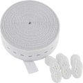 Miniatyrbillede 2 af 4: Elastisk linning Justerbare knaphuller white