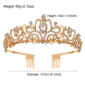 Miniatyrbild 2 av 10: Silver Tiara Crown Crystal Pannband RÖD RÖD Red