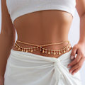 Pikkukuva 1 / 10: Rhinestone Waist Chain Crystal Belly Body Chain SHELL SHELL Shell