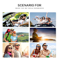 Miniatyrbilde 4 av 10: Firkantede solbriller Leopard solbriller C4 C4 C4