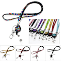 Miniatyrbild 10 av 10: Bling Crystal Lanyard henkilökorttipidike MUSTA Black