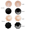 Pikkukuva 3 / 8: 3parin liimarintaliivit silikonirintatarra MUSTA PYÖREÄ black circular-circular