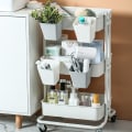 Miniatyrbilde 7 av 10: Oppbevaringspose Desktop Oppbevaringskurv GRÅ Gray