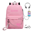 Miniatyrbilde 3 av 7: Blackpink USB-ladbare ryggsekk, multifunksjonell ryggsekk