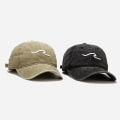 Miniatyrbilde 9 av 10: Wave Broderi Baseball Caps Distressed Faded Cap WINE RED wine red