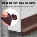 Miniatyrbilde 7 av 10: 100cm Dør Bunn Tetningslist Draft Excluder LITEN BRUNN Small Brown