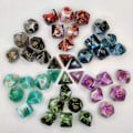 Miniatyrbilde 3 av 6: 7 stk/sett DND terning polyedrisk terning STIL 2 STIL 2 Style 2