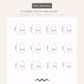 Miniatyrbilde 8 av 10: 24stk False Nails Long Mandel W413 W413