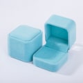 Miniatyrbilde 4 av 10: Øredobber Ring Box Smykker Vitrine Etui BLÅ blue